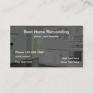 Best Home Remodeling Services  Business Card