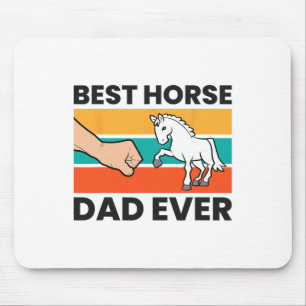 Best Horse Dad Ever Equestrian Father Horseback Ri Mouse Mat