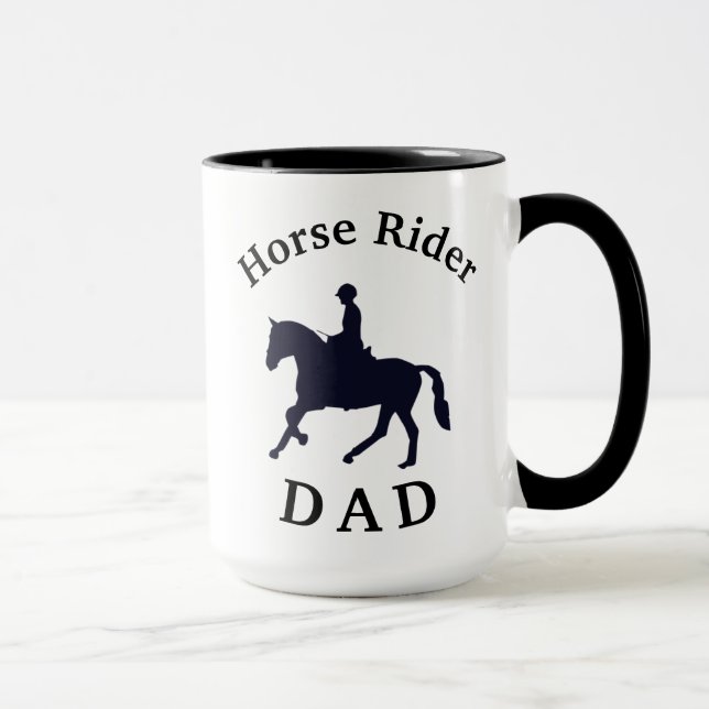 Best "Horse Rider DAD" Ever!  Father's Day Mug (Right)