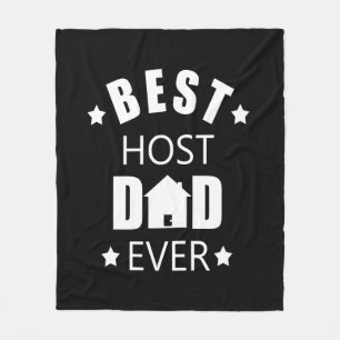Best host dad ever funny fathers day fleece blanket