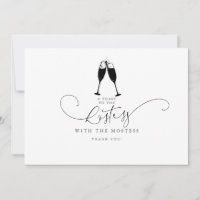 Best Hostess Mostess Cute Minimalist Thank You 