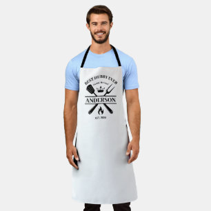 Best Hubby Ever BBQ King Personalised Couples Gift Apron