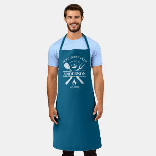 Best Hubby Ever BBQ King Personalised Couples Gift Apron