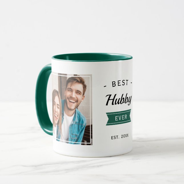 Best Hubby Ever Husband Anniversary Birthday Photo Mug (Front Left)