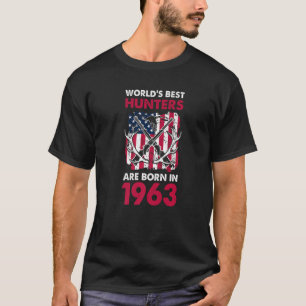 Best Hunters Born In 1963 Deer Hunting American Fl T-Shirt
