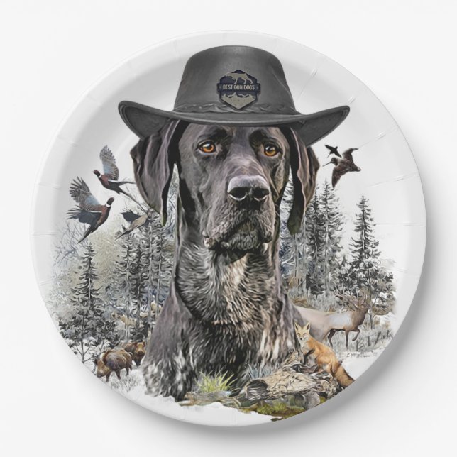 Best Hunting Dogs (GSP)    Paper Plate (Front)