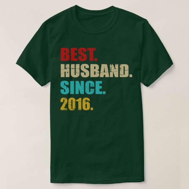 Best hus since 2016 5th wedding anniversary T-Shirt (Design Front)
