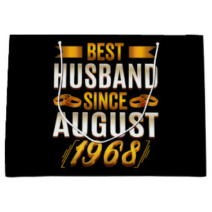 Best Husband 1968 Meaningful 52nd Anniversary Large Gift Bag