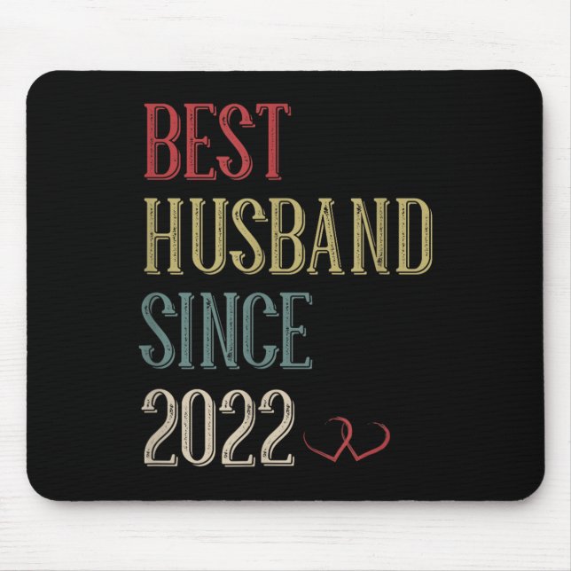 Best Husband 2022 3 Year 3rd Wedding Anniversary F Mouse Mat (Front)