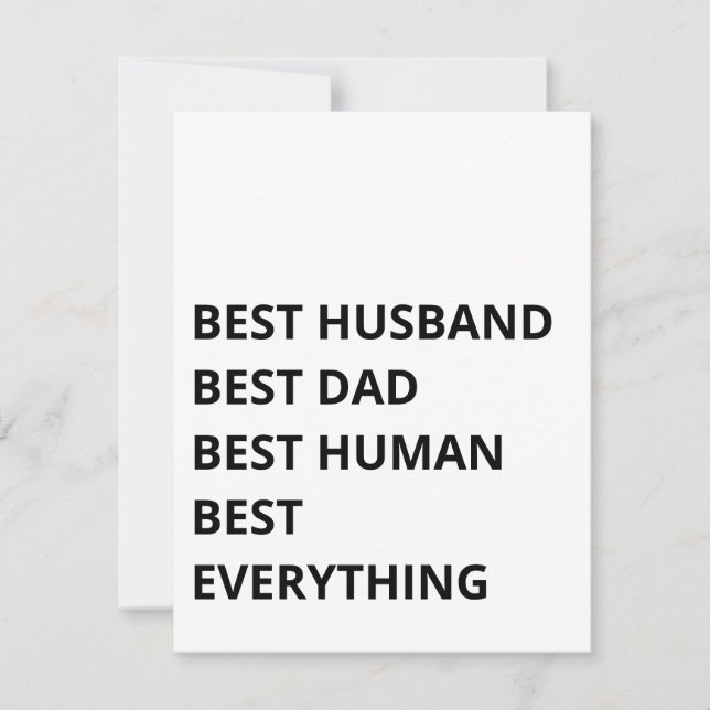 Best Husband. Best Dad. Best Human. Best Everythin Holiday Card (Front)