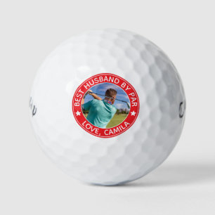 Best Husband by Par - Personalised Photo & Message Golf Balls