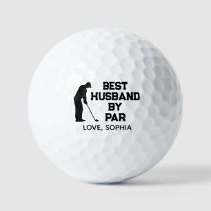 Best Husband by Par Simple With Custom Text Golf Balls