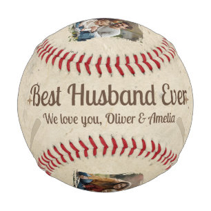 Best Husband Ever 2 Photo Keepsake Gift Baseball