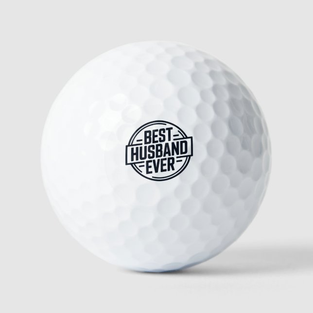 Best Husband Ever Badge Design Golf Balls (Front)