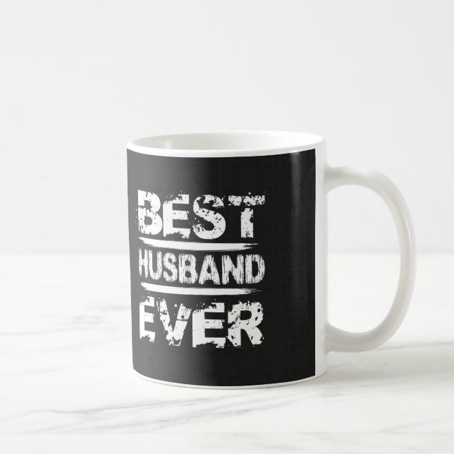 Best HUSBAND Ever Black and White Modern A06Z Coffee Mug (Right)