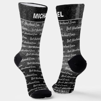 Best Husband Ever | Black Dream Abstract Socks