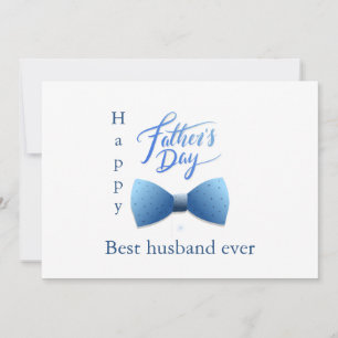 Best husband ever blue bowtie father's day card