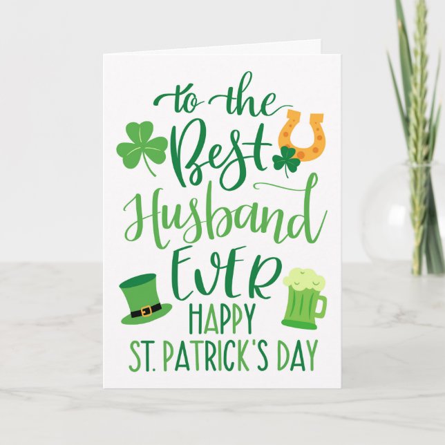 Best Husband Ever for St Patrick's Day  Card (Front)