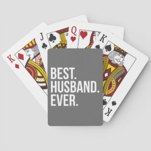 Best Husband Ever Grey Playing Cards