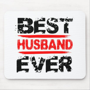 Best HUSBAND Ever Grunge Style Red and Black Z807 Mouse Mat