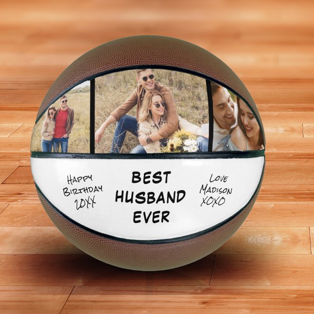 Best Husband Ever Photo Personalised Basketball (Creator Uploaded)