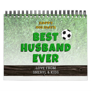 Best HUSBAND Ever, Soccer ball, Personalised Calendar
