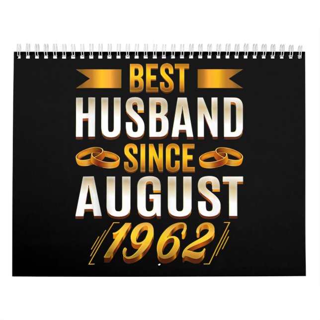 Best Husband Funny 58th Anniversary Calendar (Cover)