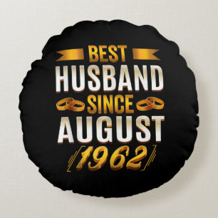 Best Husband Funny 58th Anniversary Round Cushion