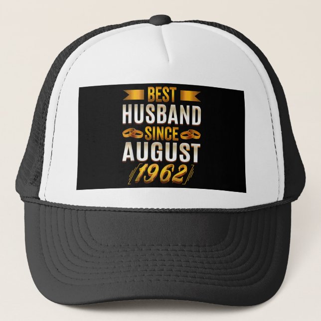Best Husband Funny 58th Anniversary Trucker Hat (Front)