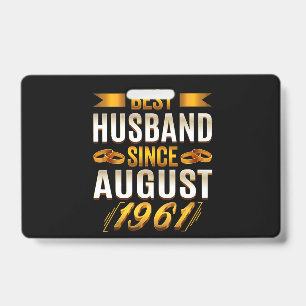 Best Husband Funny 59th Anniversary Parents ID Badge