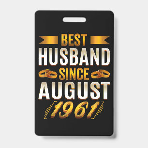 Best Husband Funny 59th Anniversary Parents ID Badge