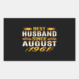 Best Husband Funny 59th Anniversary Parents Rectangular Sticker