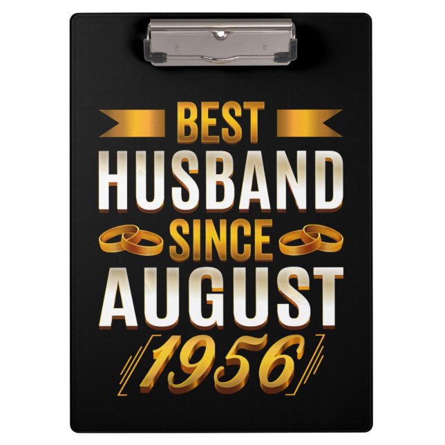 Best Husband Funny Anniversary Wife Clipboard (Front)