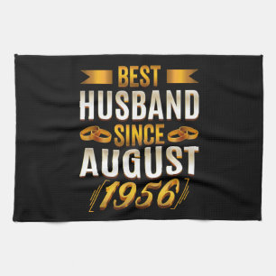 Best Husband Funny Anniversary Wife Tea Towel