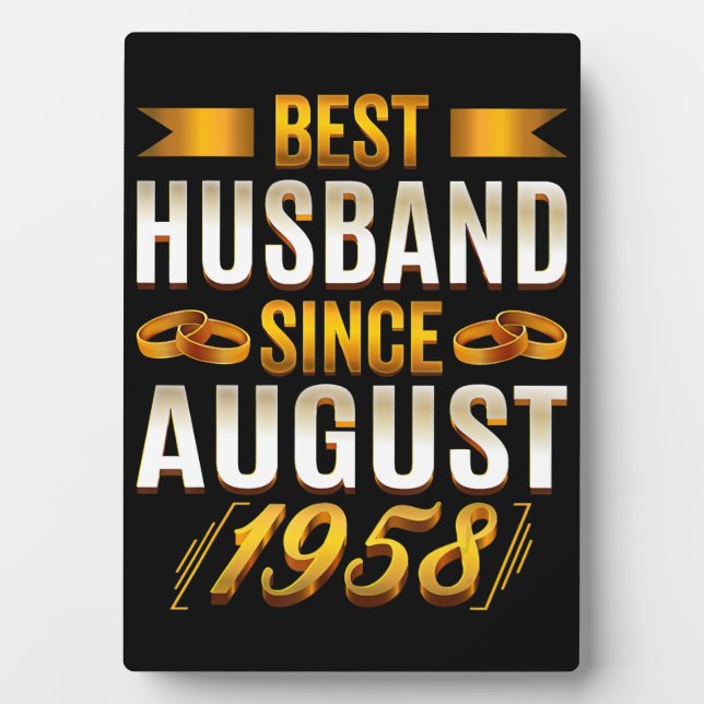 Best Husband FunnyAnniversary Mum Dad Plaque (Front)