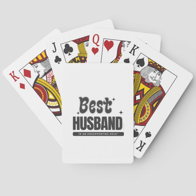 BEST HUSBAND in an Unsupporting Role-Playing Cards (Back)