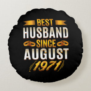 Best Husband Meaningfull Anniversary Parents Round Cushion