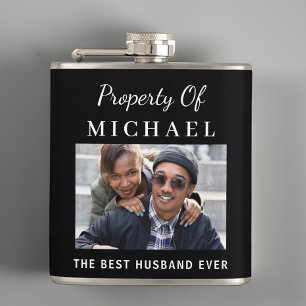 Best Husband Photo Hip Flask