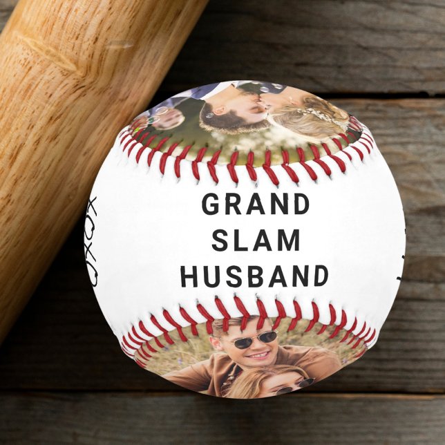Best Husband Photo Newlywed Wedding Baseball (Grand slam home run for the best husband ever: Celebrate your MVP with a personalized photo baseball)