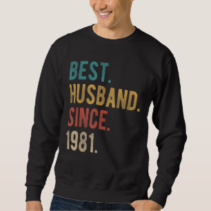 Best Husband Since 1981 41st Wedding Aniversary Sweatshirt