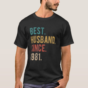 Best Husband Since 1981 41st Wedding Aniversary T-Shirt