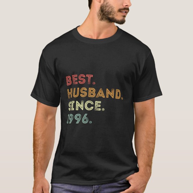 Best Husband Since 1996 Epic 24Th Wedding Annivers T-Shirt (Front)