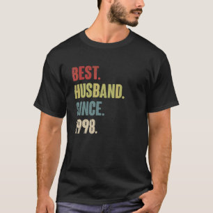 Best Husband Since 1998 24th Wedding Aniversary R T-Shirt