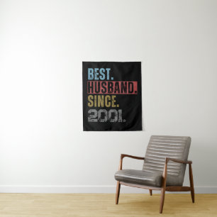 BEST HUSBAND SINCE 2001 PERSONALIZED TAPESTRY