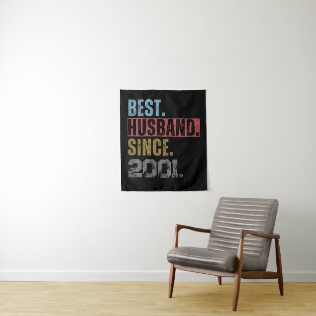 BEST HUSBAND SINCE 2001 PERSONALIZED TAPESTRY (In Situ)