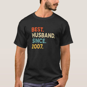 Best Husband Since 2007 15th Wedding Aniversary V T-Shirt