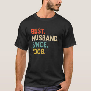 Best Husband Since 2008 14th Wedding Aniversary  V T-Shirt