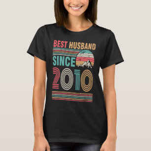 Best Husband Since 2010 Happy Wife Bride Groom Wed T-Shirt