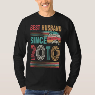 Best Husband Since 2010 Happy Wife Bride Groom Wed T-Shirt