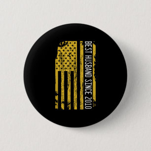 Best Husband Since 2010 Wife Wedding Anniversary M 6 Cm Round Badge